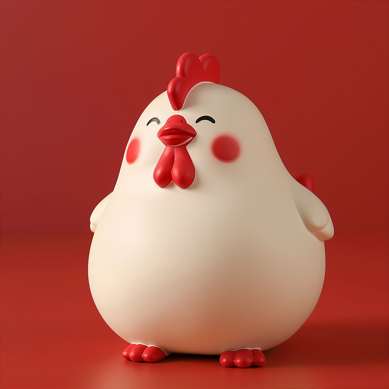 【十二生肖】慢回弹胖小鸡动物儿童解压玩具塑料硅胶公仔桌面摆件
